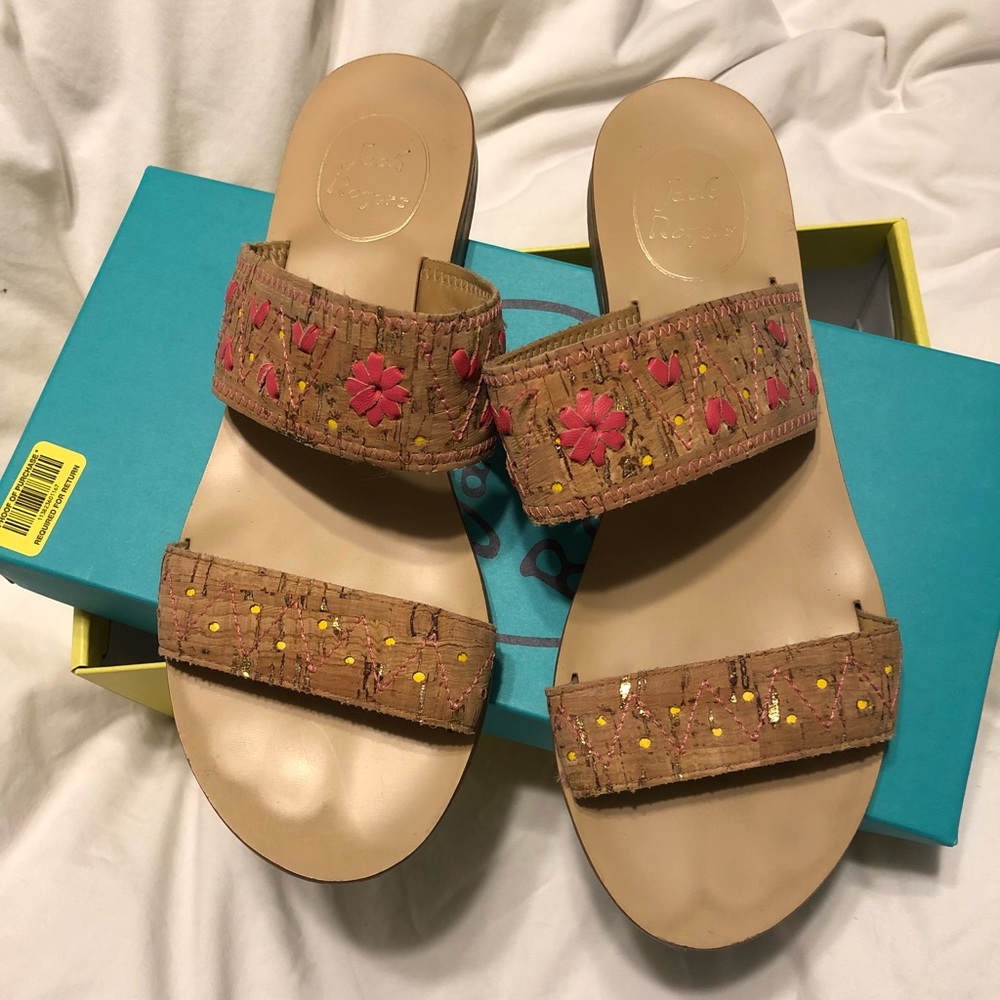 Jack Rogers Adair cork/bright pink